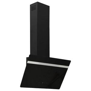 vidaXL Sieninis gartraukis, juodas, 60cm, plienas ir grūdintas stiklas