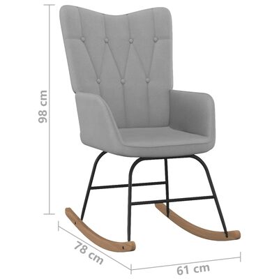 vidaXL Supama kėdė, šviesiai pilkos spalvos, audinys