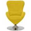 vidaXL Kiaušinio formos krėslas Geltona 63 x 73 x 90 cm Aksomas