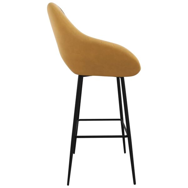 vidaXL Baro taburetė, rudos spalvos, aksomas