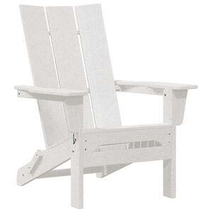 vidaXL Sulankstoma Adirondack kėdė Balta 80,5 x 74,5 x 92 cm HDPE