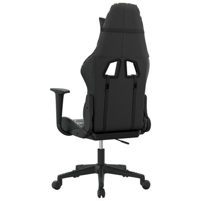 vidaXL Žaidimų kėdė, juodos ir kamufliažinės spalvos, dirbtinė oda