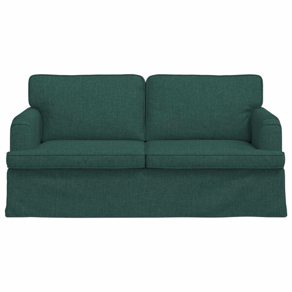 vidaXL Sofa 140cm Tamsiai žalia Metalas