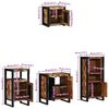 vidaXL Vonios baldų rinkinys 4 pcs Ruda Kietas atkurtas medis