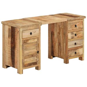 vidaXL Ra&scaron;omasis stalas, 140x50x77cm, mango medienos masyvas