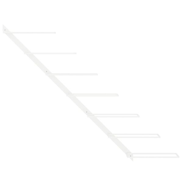 vidaXL Prie sienos montuojamas vyno laikiklis, baltas, metalas