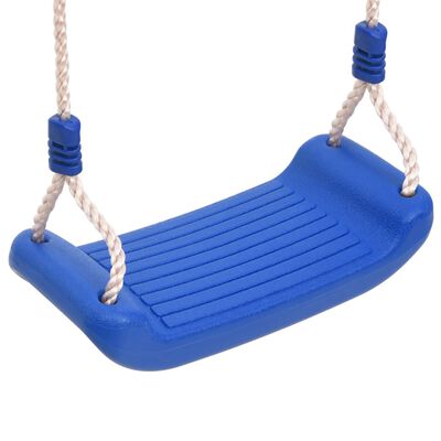 vidaXL Sūpynės su virvinėmis kopėčiomis, mėlynos, polietilenas