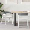vidaXL Valgomojo kėdės 2 pcs Balta 54 x 57 x 73 cm Kietas gumos medis