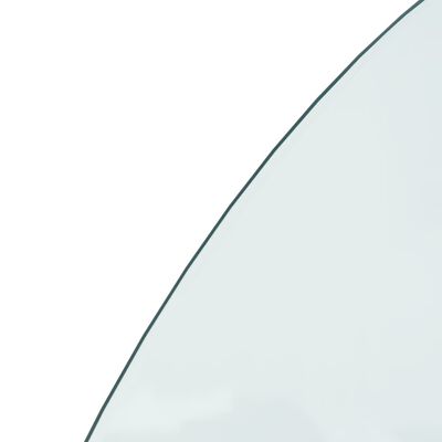 vidaXL Židinio stiklo plokštė, 1200x600mm, pusapvalė