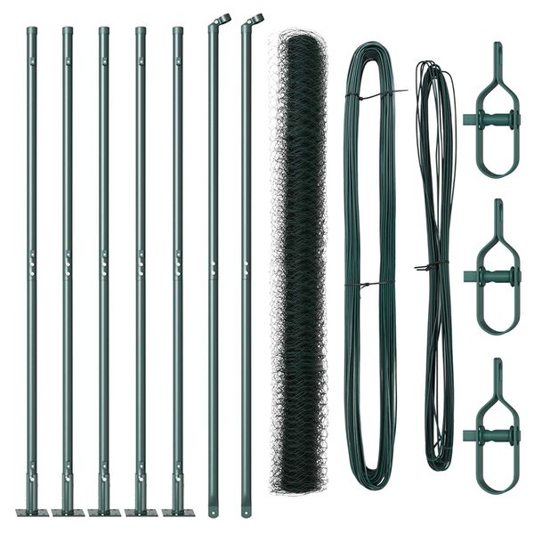 vidaXL Tvorelės stulpas Žalia 10 x 1,6 m (36 mm tinklas)