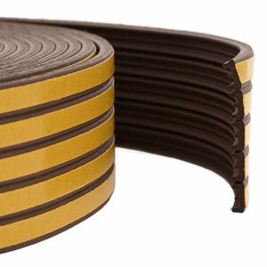 vidaXL Savipolimerinis langų sandariklis Ruda 9 x 4 mm 12 m EPDM putos