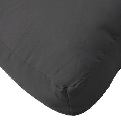 vidaXL Paletės pagalvėlė, juodos spalvos, 50x50x12cm, audinys