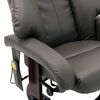 vidaXL Atlošiamas masažinis TV krėslas, pilkos spalvos, dirbtinė oda