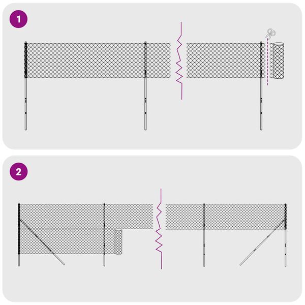 vidaXL Vielinė tinklinė tvora, žalia, 1,6x25m, galvanizuotas plienas