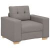 vidaXL Sofa 3 pcs Taupe Lino mišinio audinys