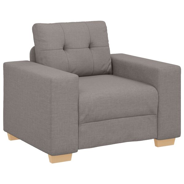 vidaXL Sofa 3 pcs Taupe Lino mišinio audinys
