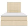 vidaXL Lova su daiktų laikymo vieta ir LED su LED Kremas 120 x 200 cm