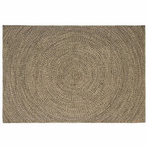 vidaXL Zoninės kiliminės dangos Natūrali ir juoda 160 x 230 cm Džiutas