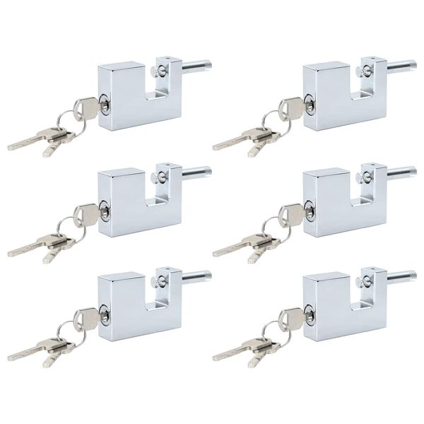 vidaXL Spyna 6 pcs Sidabro 6 x 2 x 4,5 cm Geležis