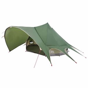 vidaXL Teepee palapinė su stogu Žalia ir Pilka 600 x 600 x 347 cm