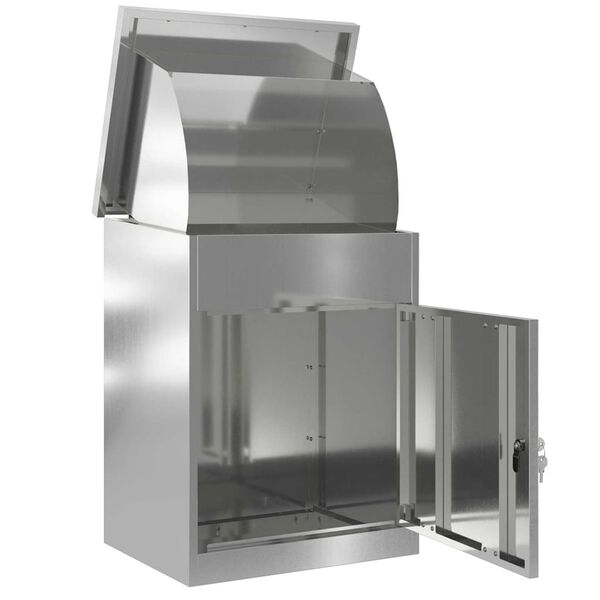 vidaXL Siuntų dėžutė Juoda 47.5 x 38 x 59 cm Cinkuota plienas