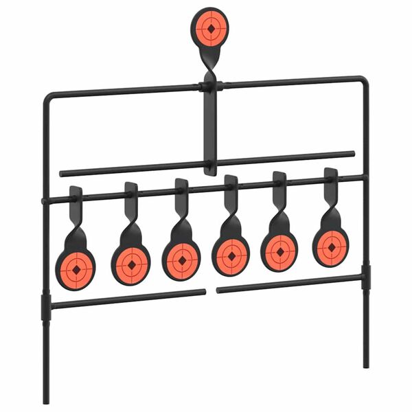 vidaXL Reguliuojamas taikinys Juoda 38 x 20,5 x 33 cm Plienas