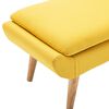 vidaXL Krėslas su pakoja, geltonos spalvos, audinys