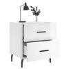vidaXL Naktinės spintelės, 2vnt., baltos, 40x35x47,5cm, mediena