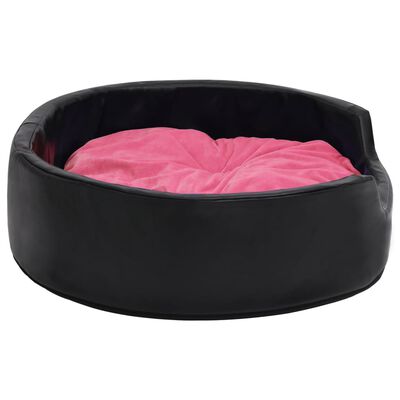 vidaXL Guolis šunims, juodas/rožinis, 79x70x19cm, pliušas/dirbtinė oda
