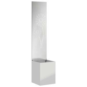vidaXL Sodo privatumo ekranas &bdquo;Fretwork&ldquo; Sidabro 32 x 32 x 150 cm