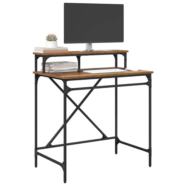 vidaXL Stalas Senovinis medis 80 x 50 x 90 cm Apdirbta mediena