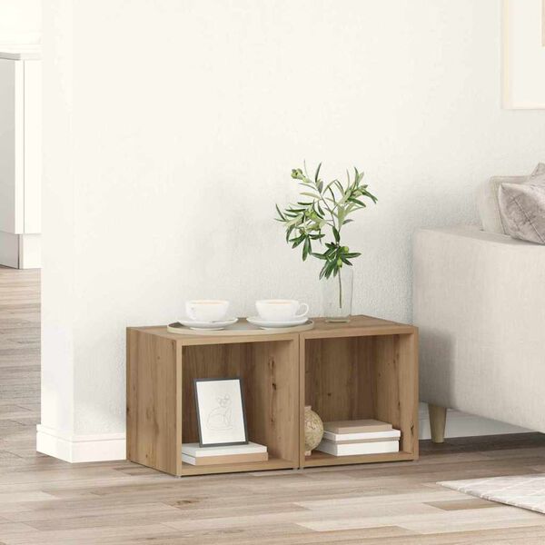 vidaXL TV spintelių komplektas 2 pcs Amatininkų ąžuolas