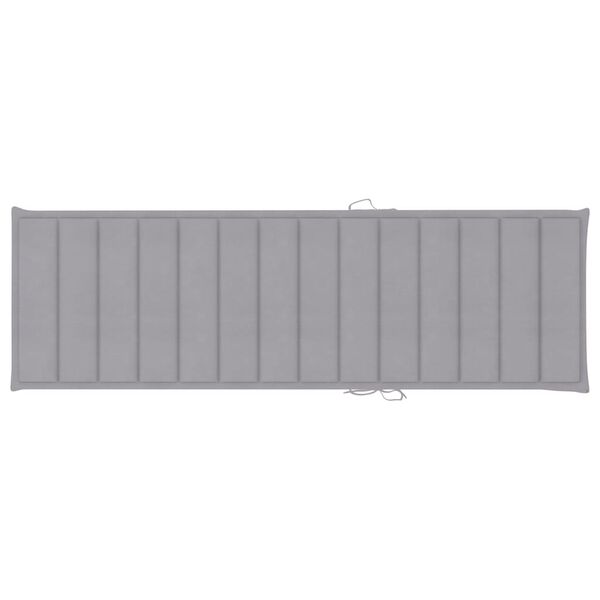 vidaXL Sodo saulės gultas su staliuku ir čiužinuku, impregnuota pušis