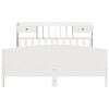 vidaXL Lova su knygų spinta be čiužinio, balta, 180x200cm, pu&scaron;is