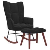 vidaXL Supama kėdė su pakoja, juodos spalvos, aksomas