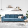 vidaXL Svetainės sofa Mėlyna 250 x 77 x 76 cm