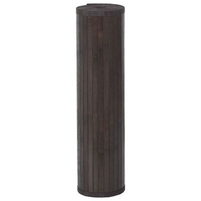 vidaXL Kilimas, tamsiai rudas, 80x300cm, bambukas, stačiakampis