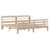vidaXL Lovos rėmas su galvūgaliu, 200x200cm, pušies medienos masyvas