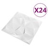 vidaXL Sienų plok&scaron;tės 24 pcs Diamond Baltas 50 x 50 cm XPS Putplastis