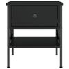 vidaXL Naktiniai staliukai, 2vnt., juodi, 40x42x45cm, apdirbta mediena