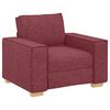 vidaXL Sofa 3 pcs Vyno raudona 220 x 80 x 84 cm Lino mi&scaron;inio audinys