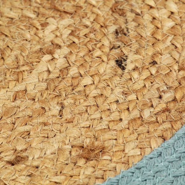 vidaXL Stalo kilimėliai, 6vnt., natūralios ir žalios spalvų, 38cm