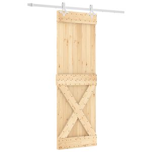 vidaXL Slankios durys Natūrali ir Balta 70 x 210 cm