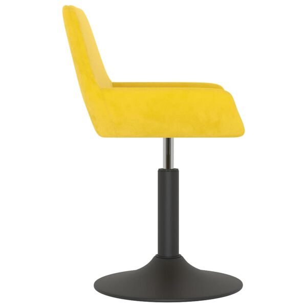 vidaXL Baro taburetė, garstyčių geltonos spalvos, aksomas