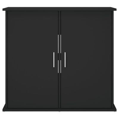 vidaXL Akvariumo stovas, juodos spalvos, 81x36x73cm, apdirbta mediena