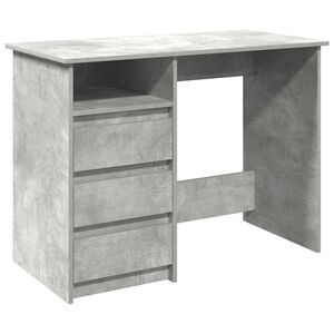 vidaXL Ra&scaron;omasis stalas, betono pilkas, 102x50x75cm, apdirbta mediena