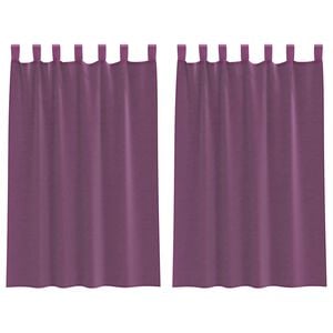 vidaXL Voilės užuolaidos su kilpelėmis, 2 vnt., violetinės, 140x175 cm