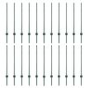 vidaXL Įmontuotas tvoros stulpas 22 vnt. Žalia 140 cm