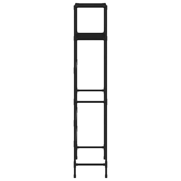 vidaXL Lentyna virš klozeto, 2 lentynos, juoda, 53,5x28x143cm, geležis