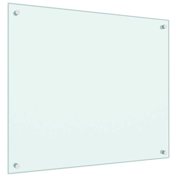 vidaXL Virtuvės sienelė, pieno spalvos, 70x60cm, grūdintas stiklas